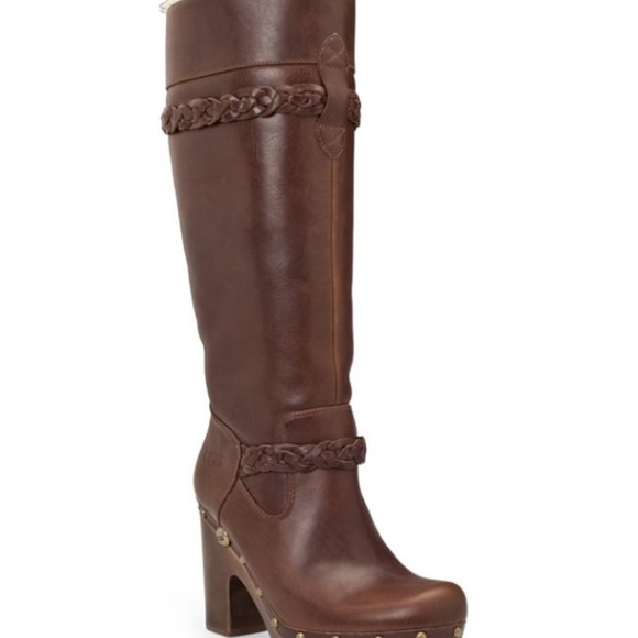 UGG Chocolate Savanna Knee Boot 9 CC54 MSRP $383
